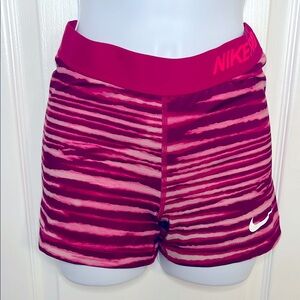 Nike Pro Women's Pink Striped Shorts